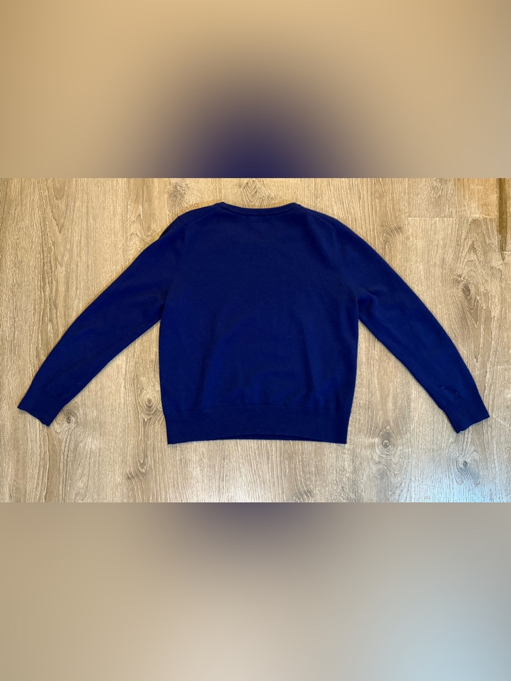 Quince Mongolian Cashmere Crewneck Sweater in Deep Ocean - Picture 3 of 9